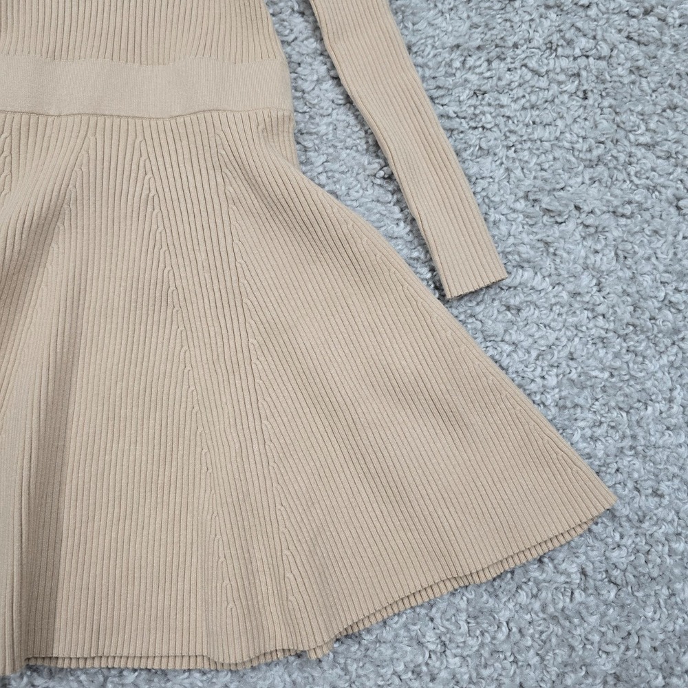 Reiss Girls Ribbed Knit Malani Sweater Dress Beige Size 6–7Y Preppy School‎ - Picture 3 of 12
